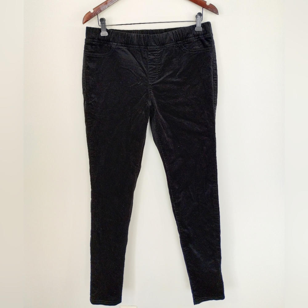 Eileen Fisher Organic Cotton Tencel Corduroy Skinny Pants Black Small